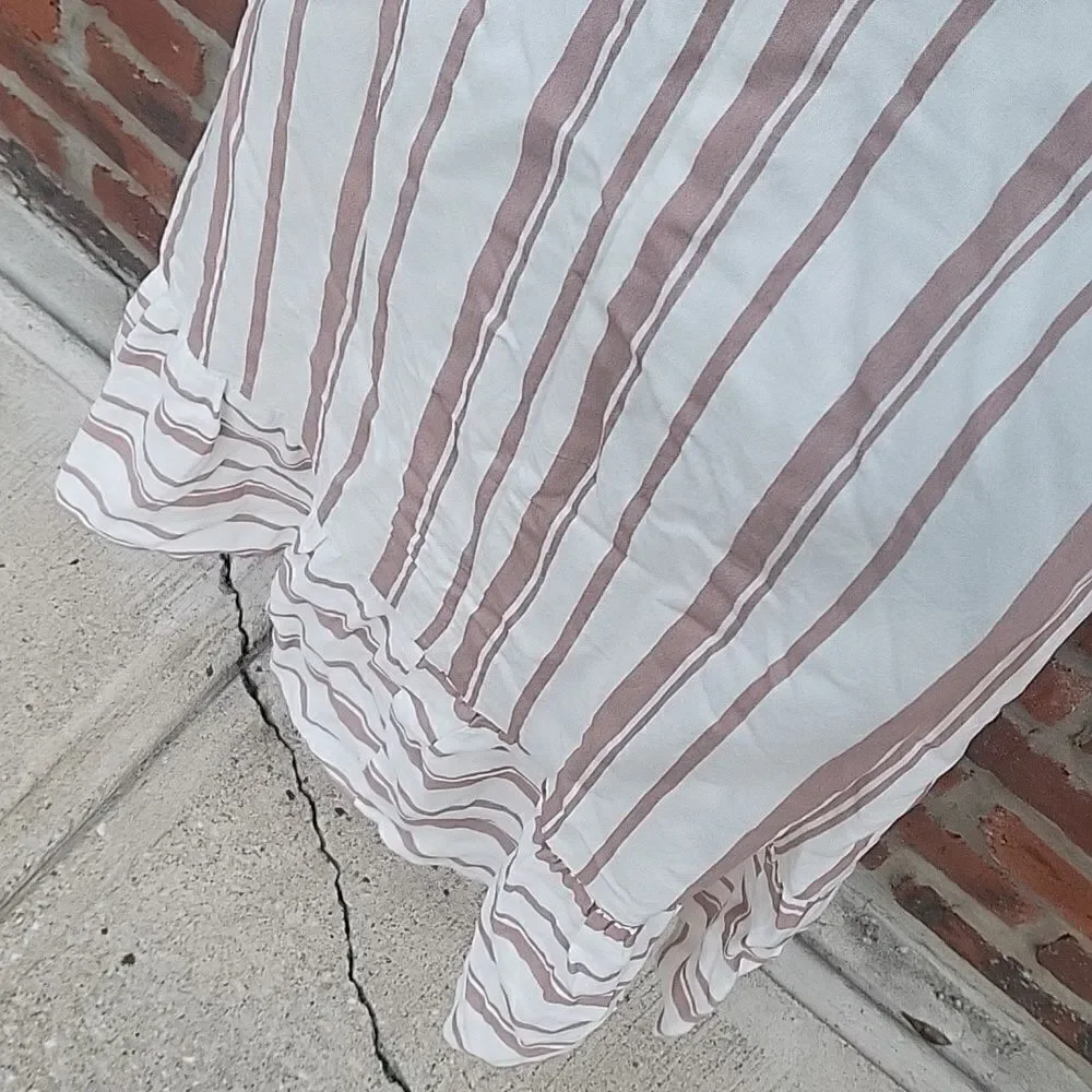 Stripped wrap dress